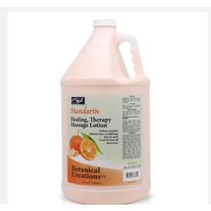 PRO NAIL - Healing Therapy Massage Lotion - Professional Pedicure, Body and Hot Oil Manicure, Infused with Natural Oils, Vitamins, Panthenol and Amino Acids (Mandarin, 1 Gallon),32 Fl Oz (Pack of 1)