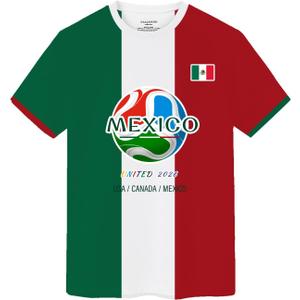 TeeTea Soccer Jersey Size S-L, 2026 North America Soccer Cup Merchandise, Soccer Fan Jersey Breathable, Team Mexico(US, Alpha, Medium, Mexico)