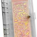 Clear Sticker Organizer Storage Binder for Kpop Deco Stickers A6 Sticker Book Collecting Album for Planner Scrapbook and Journal Stickers Displaying Double-sided 50 Pocket