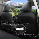 GIANT PANDA Customized Full Set Car Seat Covers Fit for Toyota Rav4 2019 2020 2021 2022 2023 2024 2025 Rav 4 Hybrid (XLE/LE/XLE Premium/Limited), Front and Rear/Back Accessories, Faux Leather (Black)