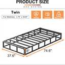 EMODA 8 Inch Twin Box Spring Heavy Duty Metal Mattress Foundation Bed Base with Fabric Cover, Easy Assembly