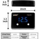 Voltmeter Digital LED Volt Voltage Gauge Kit 12V Electrical Voltage Meter 9-16V for Car Motorcycle Vehicle Automotive Universal (Blue)