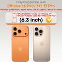 TOCOL for iPhone 17 Pro Screen Protector/iPhone 16 Pro Screen Protector 6.3 inch 9H Hardness Military Grade Shatterproof HD Tempered Glass for Full Coverage Protection 2 Pack (Clear)