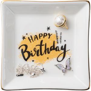 2 x Birthday Gifts for Friends Female Ring Trinket Dish Happy birthdayFriendship Gifts for Women Friends