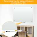 H-Qprobd Glass Magnetic Dry Erase Whiteboard 36"x24" for Wall, Frameless White Board, Includes 12 Magnets, 8 Markers and 2 Erasers
