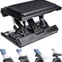 Scalebeard Foot Rest for Under Desk at Work, Height Adjustable Infinite Angle Ergonomic Foldable Footrest for Office, Gaming, Computer, Removable Pad Desk Foot Stool with Massage Beads, for All Seasons (Extra Large, Black)