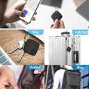 Air Tracker Tags 2 Pack - for iOS Only - Bluetooth Keys Finder Luggage Tracker Compatible with Apple Find My APP, Item Locator for Luggage, Backpack, Suitcases, Replaceable Battery (Black)