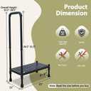 Medical Step Stool with Handle SUV Car Elderly Handicap Steps for RV Mobile Home with Handrail for Adults Seniors Bariatric Metal Stepping Stool Safety Step Assist Adjustable 300lb Foot Stool