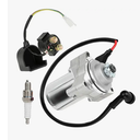 GREHUA 3 Bolt Starter Motor & Solenoid Relay Compatible with Tao tao Coolster 125cc 110cc 50cc Coleman Kazuma Baja Vitacci 4 Wheeler Quad Chinese ATV Parts Sandrail Roketa SSR Lifan Go Kart Pit Bike
