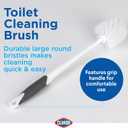 Clorox Toilet Bowl Brush & Plunger Combo Set with Storage Caddy - Toilet Plunger for Bathroom, Bathroom Organizers & Storage, Bathroom Accessories, Toilet Unclogger, Long Handled Toilet Brush (1-Pack, White/Gray)