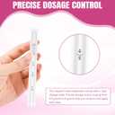 60 PACK Disposable Vaginal Suppository Applicator for Women, Fits Most Lubricants Creams Gels Pills Tablet Suppositories, Threaded End, Soft & Small Tip, with Dosage Markings, Individually Wrapped
