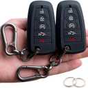 TANDRIVE Key Fob Cover for 2026 2025-2017 Ford F150 F250 F350 F450 F550 F650 F750, 5 Button, Silicone, 2-Pack, Black And Black