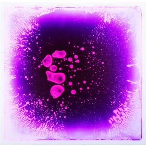 Art3d 1-Pack Fancy Floor Tile for Kids Room Liquid Encased Floor Tile, 11.8" x 11.8" Purple