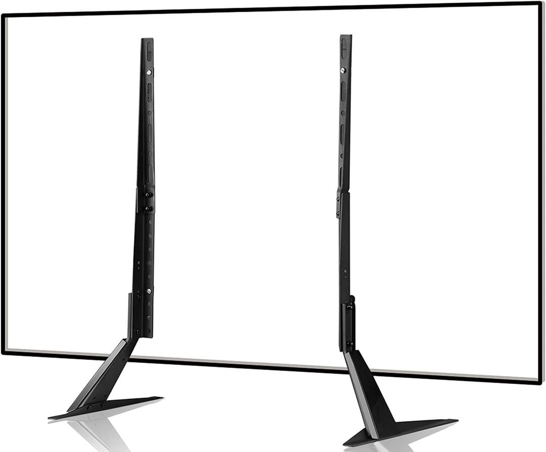 Universal TV Stand, Metal TV Legs for 20-65 inch LCD/LED/OLED/Plasma Flat&Curved Screen TV Height Adjustment with VESA 75x75mm to 800x500mm Max ML1760 (Black)