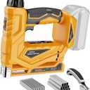 Cordless Nail Gun for Dewalt 20V Battery (No Battery), 2-IN-1 Electric 18GA Brad Nailer & T50 Crown Stapler, Battery Powered Staple Gun with 1000 Staples and 1000 Nails for Woodworking & Family DIY
