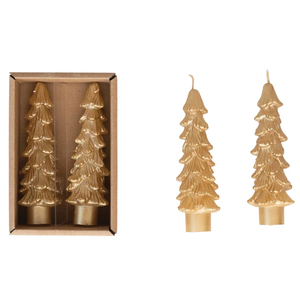 4 Pcs Christmas Tree Shaped Taper Candles 10 Inch Unscented Tree Candle Decorative Christmas Candles Gift for Xmas Kwanzaa Festival Celebration Party Room House Decor