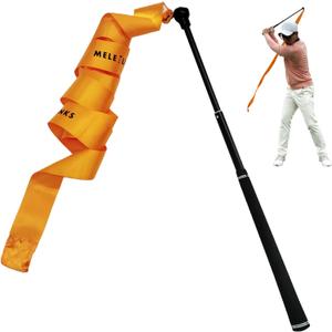 Golf Swing Trainging Stick with Ribbon Lightweight Swing Stick Golf Strength Warm Up Golf Warm-Up Stick for Improve Strength Tempo Balance Trainer