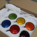 6 Pack Porcelain Coffee Mugs Set, 12 Ounces Ceramic Coffee Mugs, Matte Black Coffee Mug, Restaurant Cups for Coffee, Tea, Cappuccino, Cocoa, Cereal, Black outside and Colorful inside