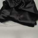 OYOANGLE Women's Silk Satin Bodysuit Sleeveless Strapless Tube Backless Solid Plain Slim Fit Bodysuit Tops (Medium, Black)