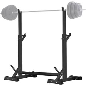 CANPA Adjustable Squat Rack Stand Multi-Function Barbell Rack Weight Lifting Gym Dumbbell Racks Home Gym Bench Press Rack Dumbbell Racks Stands 600Lbs (Black)