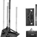 Heavy Duty Baseball and Softball Portable Travel Batting Tee.Adjustable 5-Position Baseball and Softball Batting Tee.Hitting Tee for Any Age Player Baseball