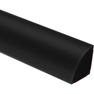 Duzzy 59 Inch Flexible Quarter Round Molding, Peel and Stick Silicone Rubber Trim Suitable for Wall Edge Floor Corner,Staircase Cabinet Edge Black
