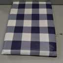 Smiry Rectangle Table Cloth, Waterproof Vinyl Tablecloths with Flannel Backing, Wipeable Buffalo Plaid Table Cover for Picnic, Indoor and 4th of July, Independence Day (Navy & White, 60"x84")