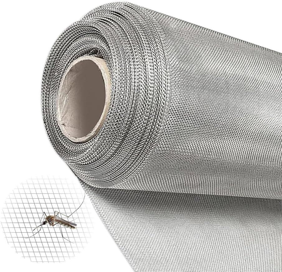 KISKIS 20 Mesh Air Vent Window Screen Mesh, 304 Stainless Steel Window Screen, Screen Door Mesh, Windows Screens and Screen Door Replacement, Patio Screen Mesh, DIY Projects,59INX10FT