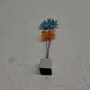 Cute Flower Table Card Memo Holder Stand,1 Pcs Photo Clips Holder Desk Stand for Memo Paper Note Monmory Photo Christmas Wedding Display with Flowerpot Shaped Plastic Base (Pinwheel Silver)