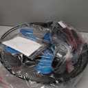 18 Inch Wall Mount Fan with Remote Control Wall Mounted Oscillating Fan with 3 Speed Settings, Adjustable Tilt and Timing for Bedroom 18in Metal Fans Blade Blue, 1 Pack