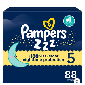 Pampers Swaddlers Overnight Diapers, Size 5, 88 Count