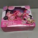Minnie Mouse Junior Skates Includes Knee and Elbow Pads, Size Adjustable Design for Growing Feet J5-J10
