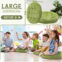 Jerify Floor Pillow Cushions Large Round Square Large Meditation Floor Pillow for Classroom Adult Meditation Picnic Party Seating Learning Daycare School(Round,Bright Green,2 Pcs)