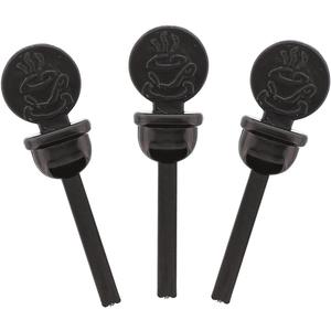 StixToGo Black Circle Beverage Plug for Disposable Lids, Package of 400