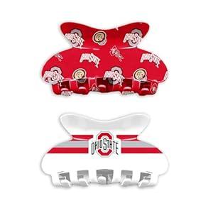 Littlearth NCAA Team Hair Claw Set Ohio State Buckeyes