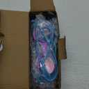 Vvinca Kids Swim Goggles with Bungee Strap No Leaking Anti Fog Toddler Goggles with Quick Adjust Ages 3-14 (01- Blue Pink & Blue Purple)