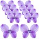 Chivao 10 Pieces Fairy Wings Butterfly Wings Wedding Decoration Costume Birthday Christmas Holloween Party Favors for Boys Girls(Purple)