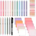 Jutom 38 Pcs Bible Journaling Study Kit for Women, Book Annotation Supplies with Highlighters Pens, Tabs, Sticky Notes, Markers for Christian Office Bible Study Supplies(Pink Series, Square)