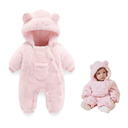 Newborn Baby Bear Outfit Suit Girls Boys Fleece Jumpsuit Romper Hooded Coat Winter Clothes Outwear Snowsuit 0-3 Month
