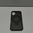 Magnetic Compatible with iPhone 17 Case with Stand [Military Grade Drop Tested][Compatible with Magnet] Ring Translucent Slim Hard Back Soft Edge, Black