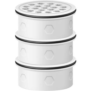 3PCS Activated Carbon + Ion Exchange Water Filter Replacement for LS Home Dispenser 18C/Glass Pitcher 7C/Plastic Pitcher 10C/7C