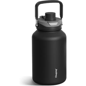 64oz Half Gallon Insulated Water Bottle with 2-in-1 Lid -Pop-up Straw&Chug, Thickened Stainless Steel Vacuum Metal Large Sports Water Jug/Flask (Cold for 48 Hrs) for Gym- Leakproof, BPA-Free