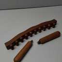 Wood Therapy Guasha Wood Stick Massage Tools, Lymphatic Drainage Massage Stick, Stomach Cellulite Massager, Myofascial Release Tool, Ease Pain Self Body Sculpting, Mountable Handle Double Row 20 Beads