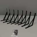 Heavy Duty Shelf Brackets - 8 Pcs Metal Wall Mount L Shaped Shelves Support Angle Brackets (7.87x4.72 inch)
