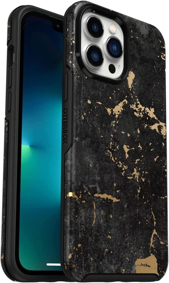 OtterBox iPhone 13 Pro Max & iPhone 12 Pro Max Symmetry Series Case - Enigma (Black/Enigma Graphic), Ultra-Sleek, Wireless Charging Compatible, Raised Edges Protect Camera & Screen
