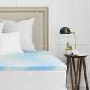 Sealy 1.5" SealyChill Gel Memory Foam Mattress Topper, Queen, White