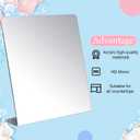 Amyhill 4 Pcs Counter Top Mirror Freestanding Single Self-Portrait Mirror Single Sided Acrylic Desk Glass for Tabletop Bedroom Office Bathroom Home Dorm (12 x 18 Inch)