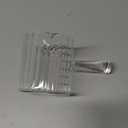 Glass Espresso Cup 6 OZ, Double Shots Measuring Cup with Glass Handle for Dishwasher Safe, Double V-Shaped Spout Milk Frothing Pitcher, Espresso Accessories for Machine, Demitasse Cups