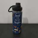 Book 18oz Water Bottle Stainless Steel Tumbler, Reusable Leak proof Anti Slip Boot Mug, Christmas Birthday Gift for Women Book Lovers
