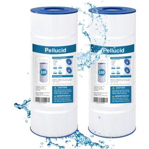 C1200 Pool Filter Compatible with Hayward C1200, CX1200RE, Pleatco PA120, Unicel C-8412, Filbur FC-1293, Clearwater II 125, Waterway Pro Clean PCCF-125, 817-0125N, 120 sq.ft, 2 Pack